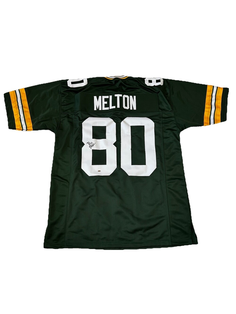 Bo Melton Signed Green Bay Packers Jersey Green Stitched OK Authentics